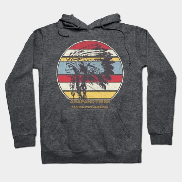 Arapaho Tribe Native American Indian Proud Retro Sunset Hoodie by The Dirty Gringo